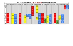 Planning saison 2026-2027