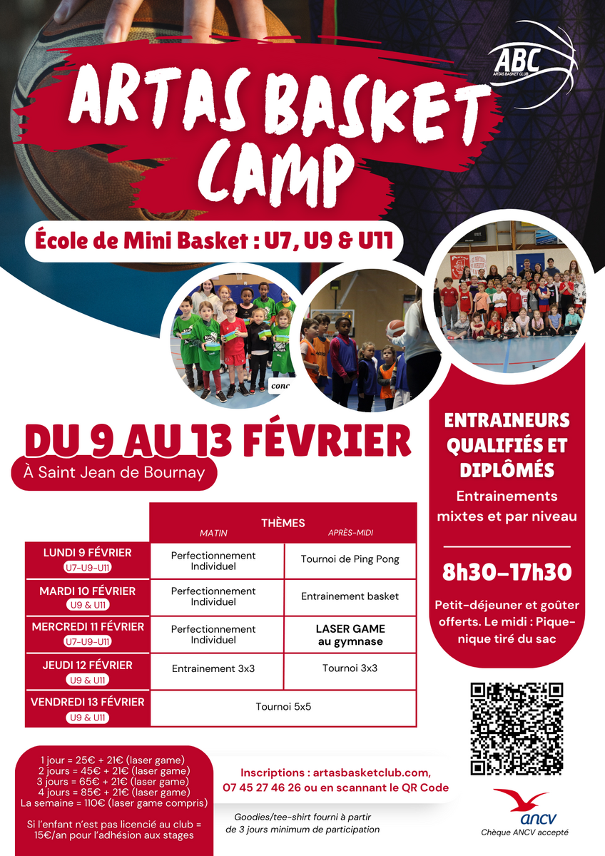 Camp Février 2026 u7 u9 u11 à St Jean de Bournay